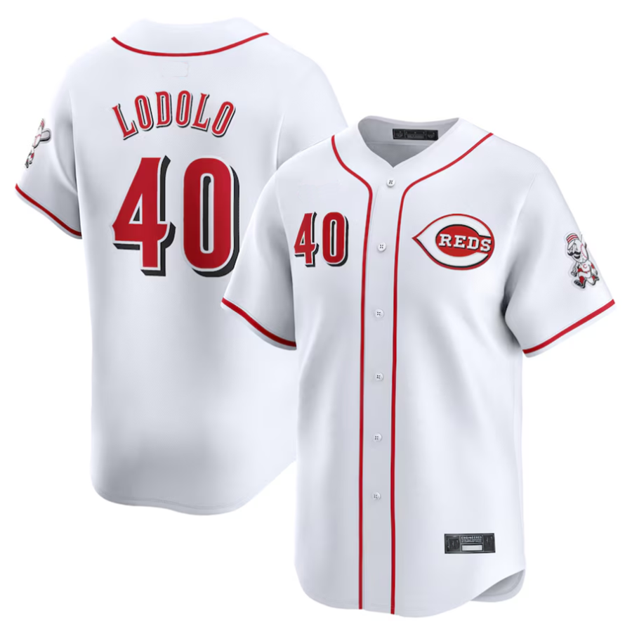 Custom #40 White CIN Baseball Shirt Top