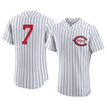 Custom #7 White CIN Baseball Shirt Top
