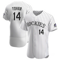 Custom #14 White COL Baseball Shirt Top