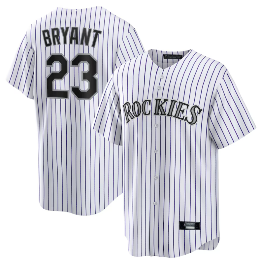 Custom #23 White COL Baseball Shirt Top