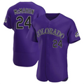 Custom #24 Purple COL Baseball Shirt Top