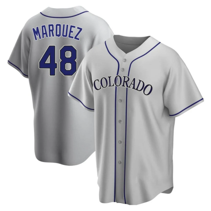 Custom #48 Gray COL Baseball Shirt Top