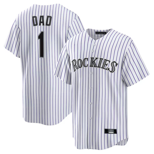 Custom #1 White COL Baseball Shirt Top