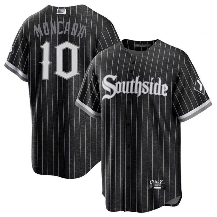 Custom #10 Black City Connect CWS Baseball Shirt Top