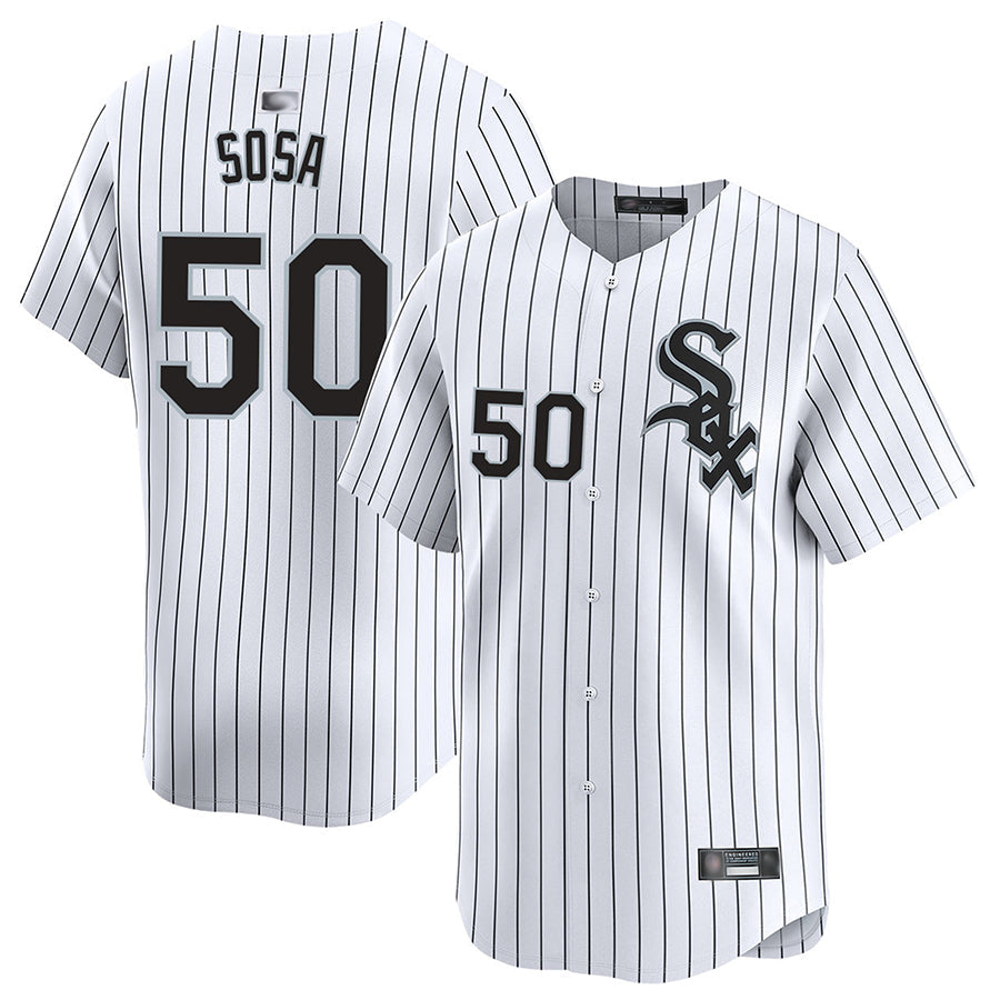 Custom #50 White CWS Baseball Shirt Top