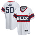 Custom #50 White CWS Baseball Shirt Top