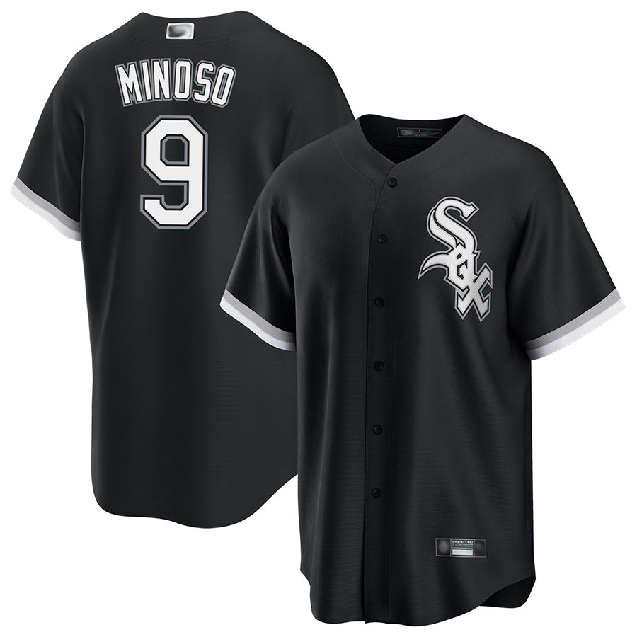 Custom #9 Black CWS Baseball Shirt Top