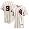 Custom #9 Cream Throwback CWS Baseball Shirt Top