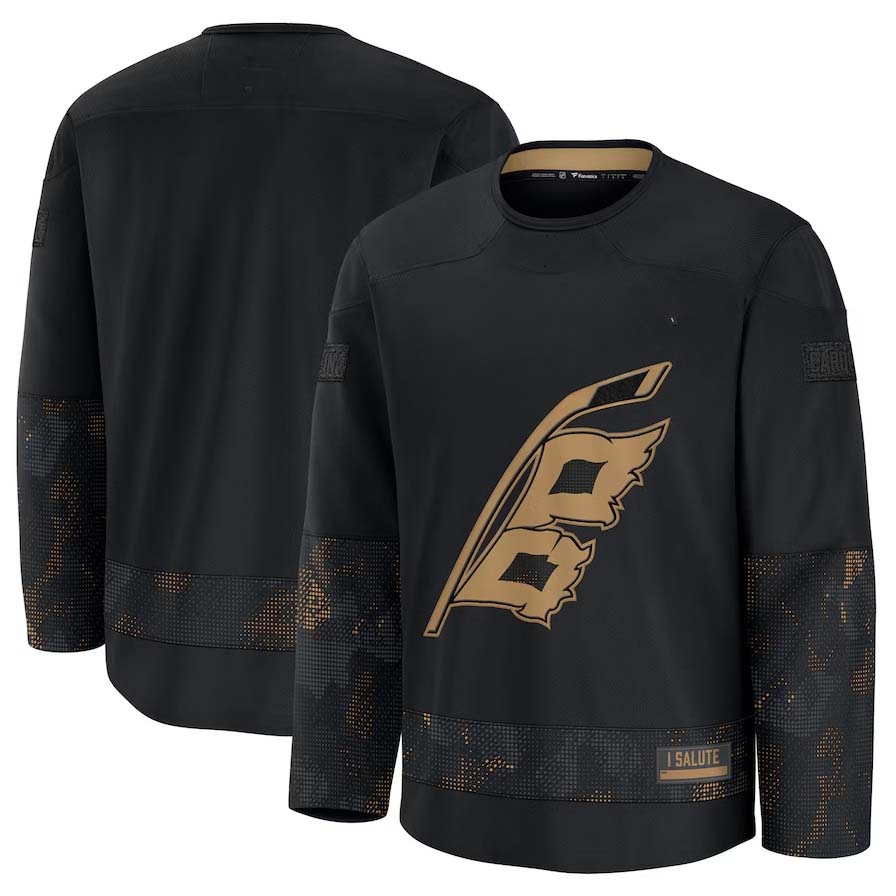 C.Hurricanes Supporters 2024 Military Appreciation Practice Jersey - Black Stitched American Hockey Jerseys