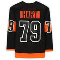 P.Flyers #79 Carter Hart Supporters Authentic Autographed  Black Stitched American Hockey Jerseys