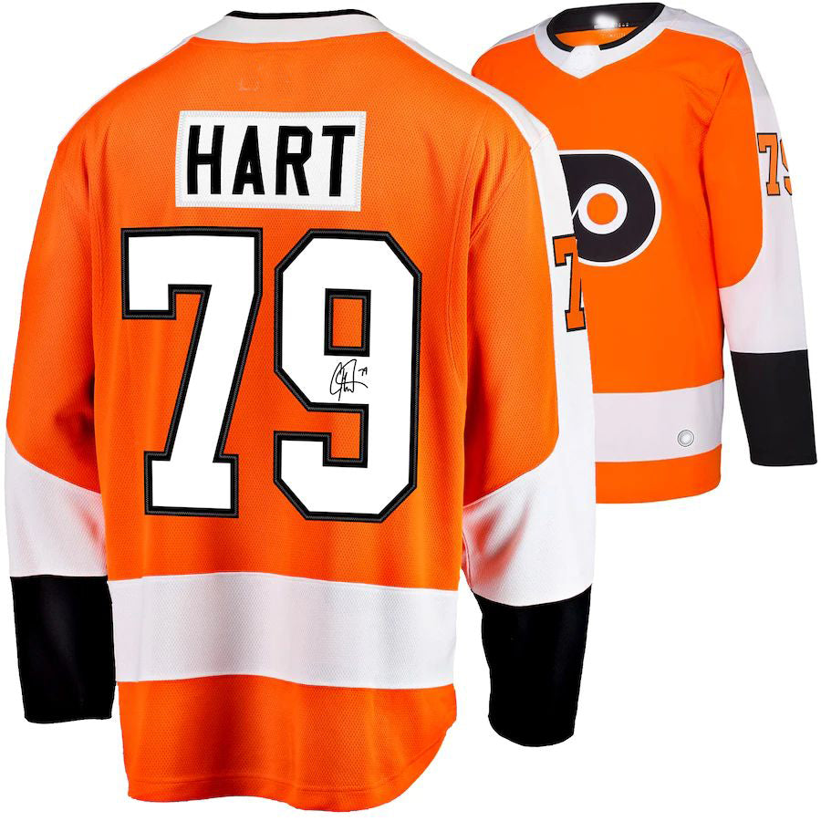 P.Flyers #79 Flyers Supporters Authentic Autographed Orange Jersey Orange Stitched American Hockey Jerseys