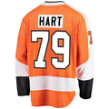 P.Flyers #79 Carter Hart Supporters Branded Home Premier Breakaway Player Jersey Orange Stitched American Hockey Jerseys