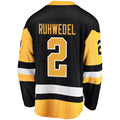 P.Penguins #2 Chad Ruhwedel Supporters Branded Home Breakaway Player Jersey Black Stitched American Hockey Jerseys