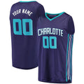 Custom C.Hornets Supporters Branded Fast Break Replica Jersey Purple Statement Edition American Stitched Basketball Jersey