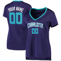 Custom C.Hornets Supporters Branded Fast Break Replica Jersey Purple  Statement Edition American Stitched Basketball Jersey