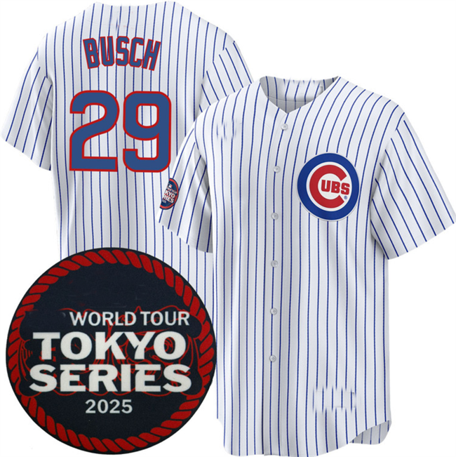 Custom #29 White 2025 CHC Baseball Shirt Top