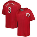 Custom #3 Red CIN Baseball Shirt Top