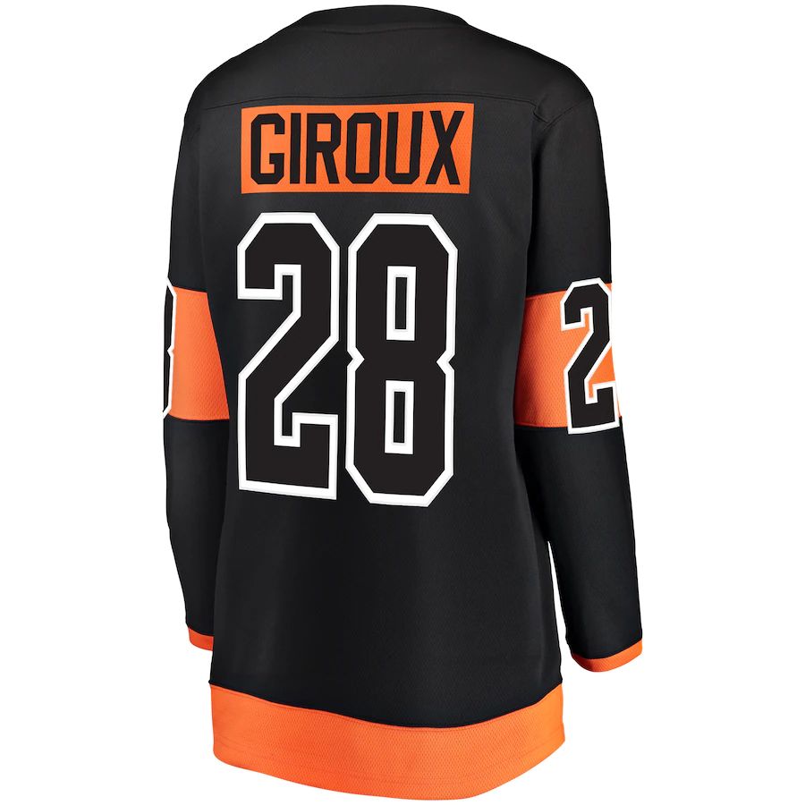 P.Flyers #28 Claude Giroux Supporters Branded Alternate Breakaway Player Jersey Black Stitched American Hockey Jerseys
