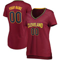 Custom C.Cavaliers Supporters Branded Fast Break Icon Edition Wine American Stitched Basketball Jersey
