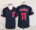 Custom #11 Navy CLE Baseball Shirt Top