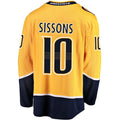 N.Predators #10 Colton Sissons Supporters Branded Breakaway Player Jersey Gold Stitched American Hockey Jerseys