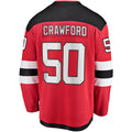 NJ.Devils #50 Corey Crawford Supporters Branded Youth Breakaway Player Jersey Red Stitched American Hockey Jerseys