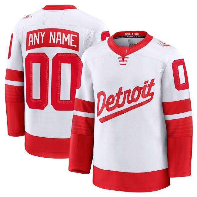 Custom #25 White 2024 DET Hockey Shirt Top
