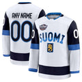 Custom #4 White 2025 Hockey Shirt Top