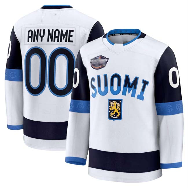 Custom #4 White 2025 Hockey Shirt Top