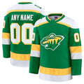 Custom M.Wild Supporters Alternate Premium Jersey - Green Stitched American Hockey Jerseys