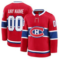 Custom M.Canadiens Supporters Home Premium Jersey - Red Stitched American Hockey Jerseys