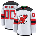 Custom NJ.Devils Supporters Away Premium Jersey - White Stitched American Hockey Jerseys
