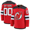 Custom NJ.Devils Supporters Home Premium Jersey - Red Stitched American Hockey Jerseys