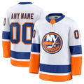 Custom NY.Islanders Supporters Away Premium Jersey - White Stitched American Hockey Jerseys