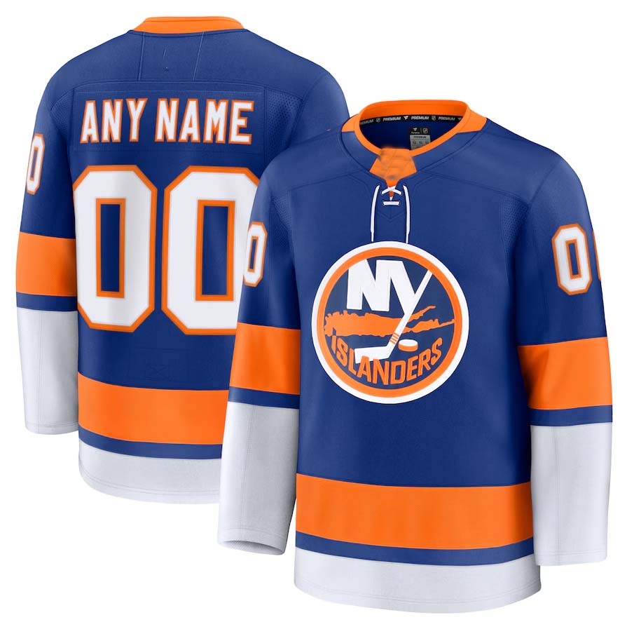 Custom NY.Islanders Supporters Home Premium Jersey - Royal Stitched American Hockey Jerseys
