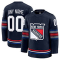 Custom NY.Rangers Supporters Alternate Premium Jersey - Navy Stitched American Hockey Jerseys