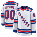 Custom NY.Rangers Supporters Away Premium Jersey - White Stitched American Hockey Jerseys