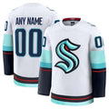 Custom S.Kraken Supporters Away Premium Jersey - White Stitched American Hockey Jerseys