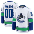 Custom V.Canucks Supporters Away Premium Jersey - White Stitched American Hockey Jerseys