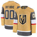Custom V.Golden Knights Supporters Home Premium Jersey - Gold Stitched American Hockey Jerseys