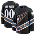 Custom W.Capitals Supporters Alternate 50th Anniversary Premium Jersey - Black Stitched American Hockey Jerseys