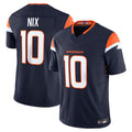 Custom #10 Navy DEN Football Shirt Top