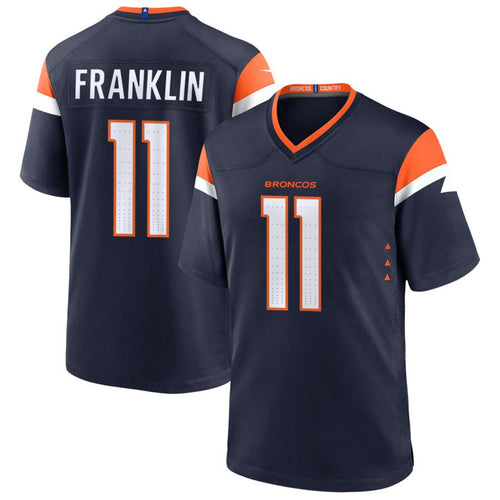Custom #11 Navy DEN Football Shirt Top