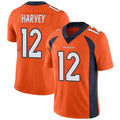 Custom #12 Orange DEN Football Shirt Top
