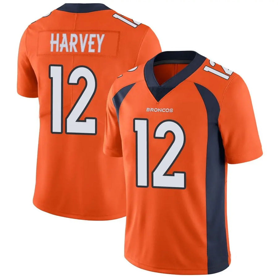 Custom #12 Orange DEN Football Shirt Top