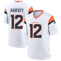Custom #12 White DEN Football Shirt Top