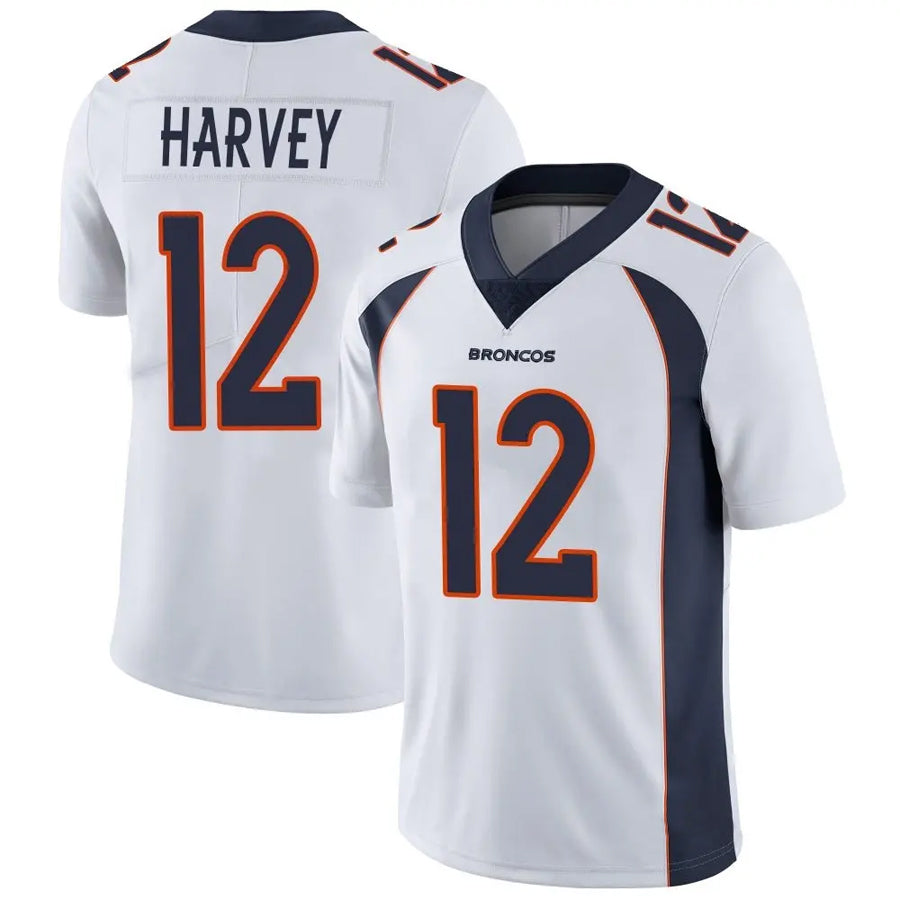 Custom #12 White DEN Football Shirt Top