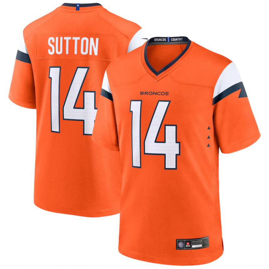 Custom #14 Orange DEN Football Shirt Top
