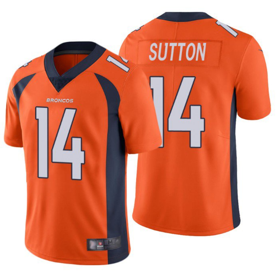 Custom #14 Orange DEN Football Shirt Top