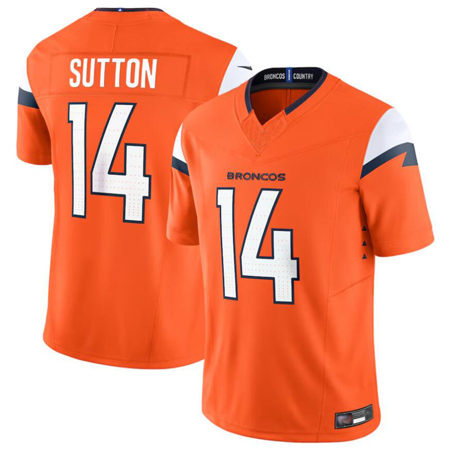 Custom #14 Orange DEN Football Shirt Top